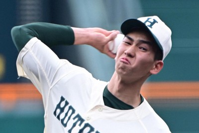 阪神2位　/報徳学園の今朝丸裕喜＝阪神甲子園球場で2024年3月31日、北山夏帆撮影