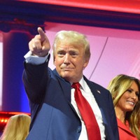 トランプ米大統領＝秋山信一撮影