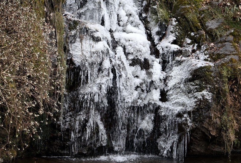 真冬の造形美 古閑の滝が今冬も凍る 熊本・阿蘇 [写真特集1/11] | 毎日新聞
