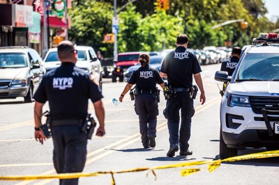市警察（NYPD）の取り締まりは強化されたが…… (Bloomberg)