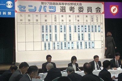 近畿は東洋大姫路、智弁和歌山、滋賀学園など6校選出　選抜高校野球