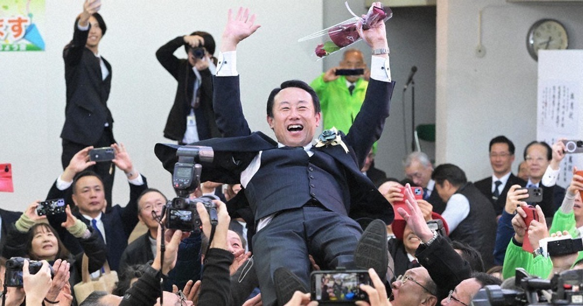 2025岐阜知事選：江崎氏が初当選 相乗り支援で制す ／岐阜 | 毎日新聞