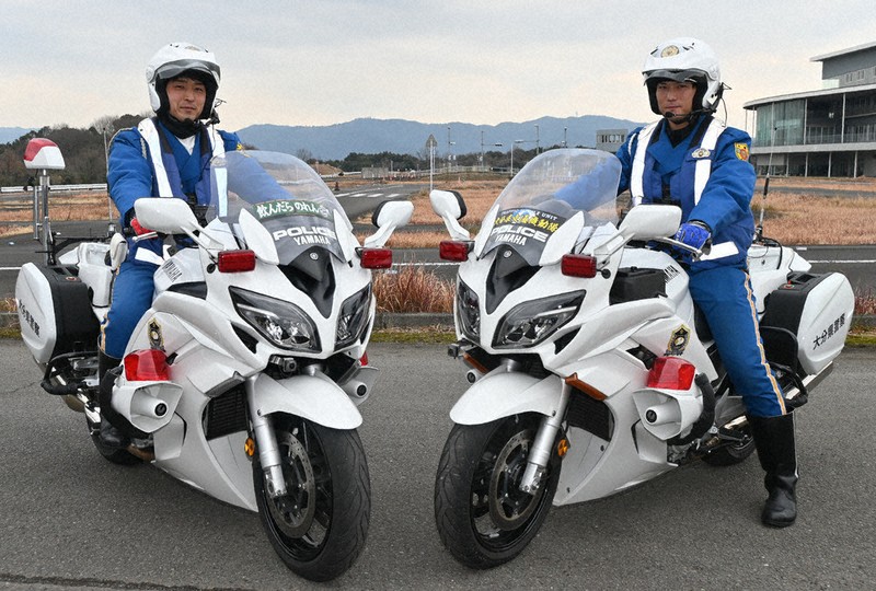 春風を受けて：第73回別大毎日マラソン／下 先導役の白バイ隊員 鈴木