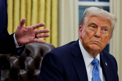米国のトランプ大統領＝ワシントンで2025年1月31日、ロイター