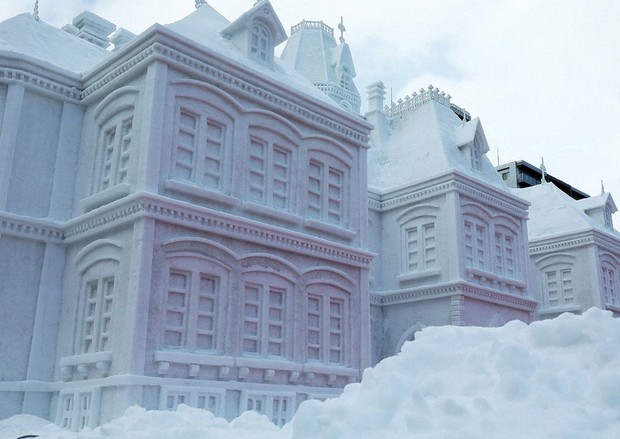 In Photos: Snow statues of Ohtani, huge building and more
