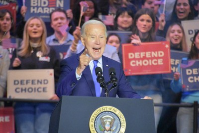 バイデン前米大統領＝米南部バージニア州で2024年1月23日、秋山信一撮影