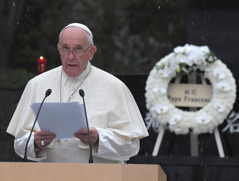 教皇フランシスコ在位9周年メダル ローマ教皇フランシスコ「平和のための集い」（広島平和公園