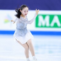 女子フリーで演技する松生理乃＝ソウルで2025年2月23日、猪飼健史撮影