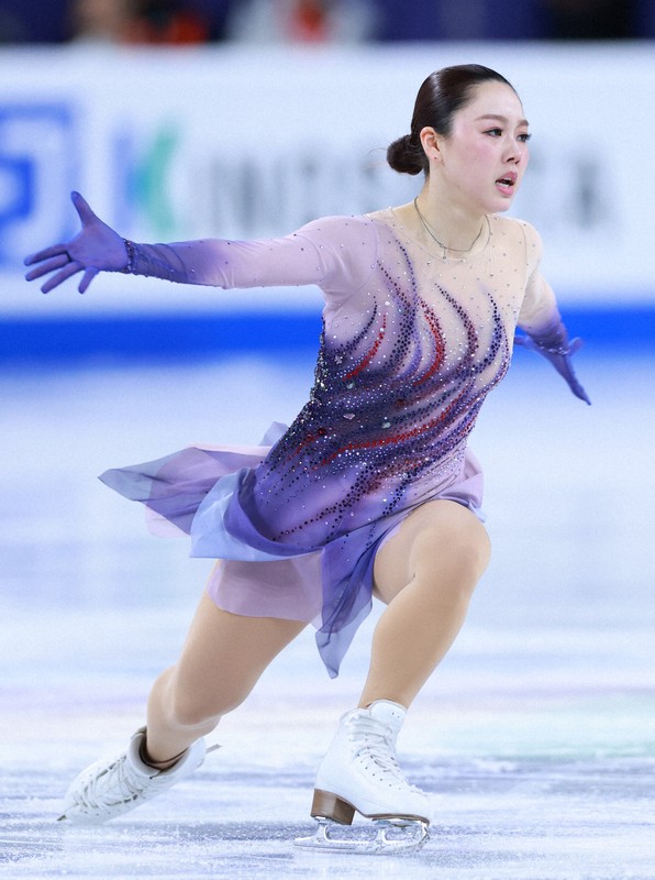 女子フリーで演技する樋口新葉＝ソウルで2025年2月23日、猪飼健史撮影