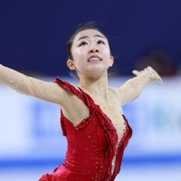 女子フリーで演技する千葉百音＝ソウルで2025年2月23日、猪飼健史撮影