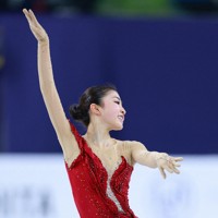 女子フリーで演技する千葉百音＝ソウルで2025年2月23日、猪飼健史撮影