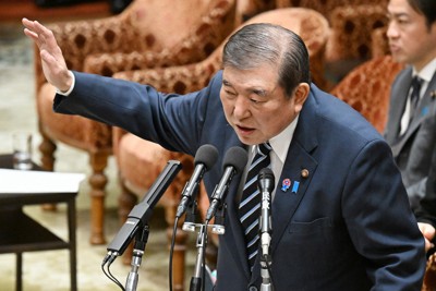 衆院予算委員会で答弁する石破茂首相＝国会内で2025年2月26日午前、平田明浩撮影