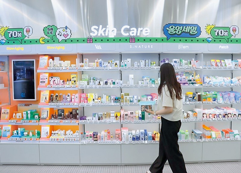 「Ｋビューティーの聖地」オリーブヤングの店舗 （オリーブヤング提供）