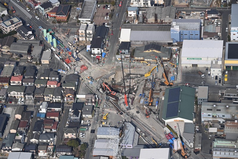 埼玉・八潮道路陥没事故から1カ月 [写真特集2/7] | 毎日新聞