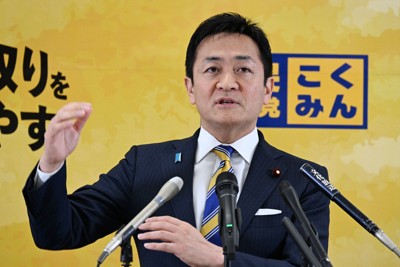 国民民主党の役職に復帰し記者会見を行う玉木雄一郎代表＝衆院第1議員会館で2025年3月4日午前10時43分、平田明浩撮影