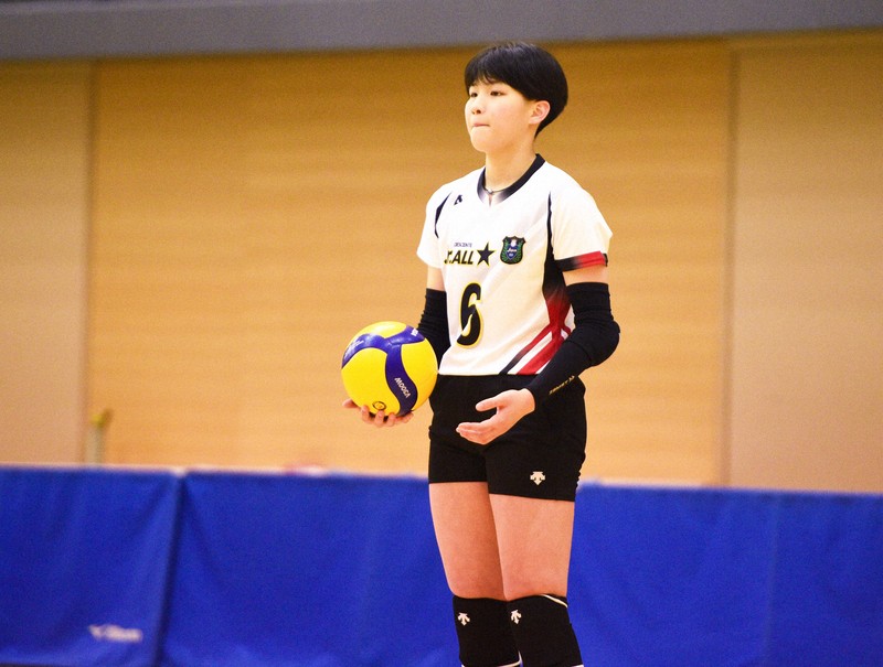 聖和女学院の桑原愛選手＝東京都八王子市で2025年2月22日、高橋将平撮影