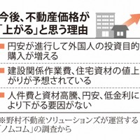 今後、不動産価格が「上がる」と思う理由