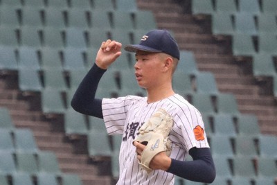 滋賀学園　公式戦帽子　選抜大会のみの実使用品 組織力・センバツ滋賀学園：戦力分析／上 ≪投手編≫ 二枚看板が光る