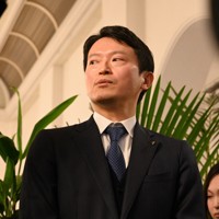 兵庫県の斎藤元彦知事＝神戸市中央区で2025年3月5日午後0時4分、木山友里亜撮影