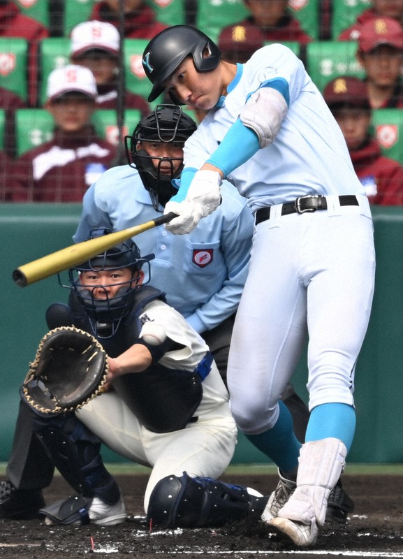 山梨学院野球　ソックス 西日本短大付ー山梨学院（2回戦）センバツ高校野球2025 [写真特集1/24