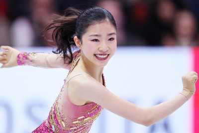 世界フィギュア女子、千葉百音がSP2位 樋口新葉4位、坂本花織5位