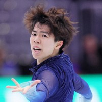 男子フリーで演技する佐藤駿＝米ボストンで2025年3月29日、吉田航太撮影