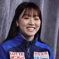 女子フリーから一夜明け、思いを語る樋口新葉＝米ボストンで2025年3月29日、吉田航太撮影