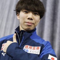 男子フリーから一夜明け、思いを語った佐藤駿＝米ボストンで2025年3月30日、吉田航太撮影