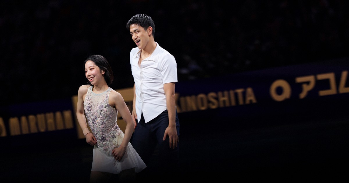 世界フィギュア・エキシビション 優勝の「りくりゅう」、会場沸かす