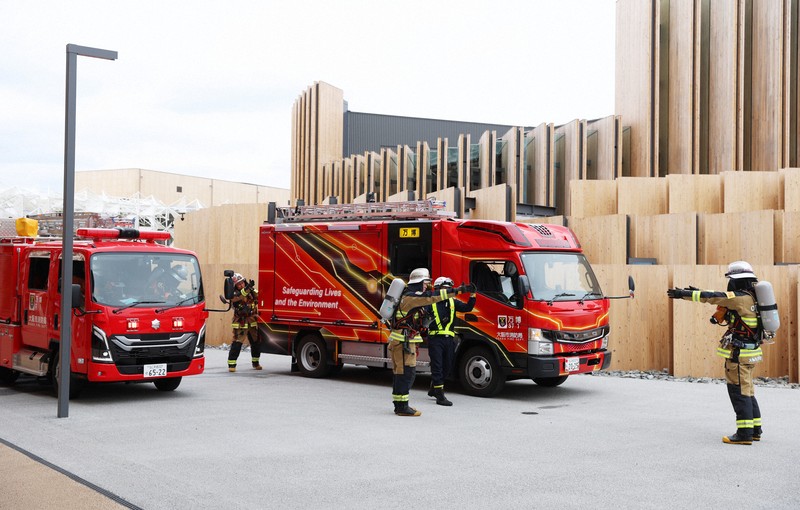 大阪関西万博 ピンバッチ 消防車 早期来場キャンペーン「限定