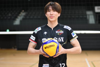 ウルフドッグス名古屋の市川健太選手＝愛知県稲沢市の豊田合成記念体育館エントリオで2025年2月27日午後2時21分、玉井滉大撮影
