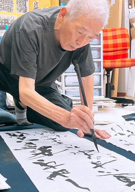 元河北書道展審査委員長、元毎日書道展評議員の長井青葉先生の作品。愚徹。 青豊高書道部元顧問で毎日書道展審査会員、清原大龍さん 初個展が遺墨