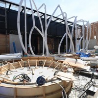 万博メディアデー インド館など一部海外パビリオン建築急ぐ [写真特集1