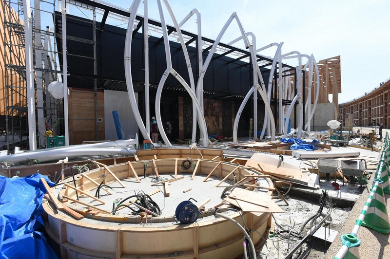 万博メディアデー インド館など一部海外パビリオン建築急ぐ [写真特集1