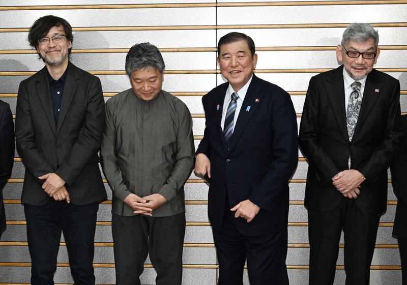 庵野秀明監督ら出席 首相が映画戦略企画委員会で懇談 [写真特集1/8
