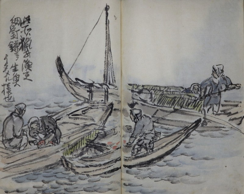 絵描きhiro C「船出(松山)」 Black and white painting HIRO - YouTube