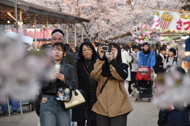 In Photos: Crowds gather to see cherry blossoms at iconic park in