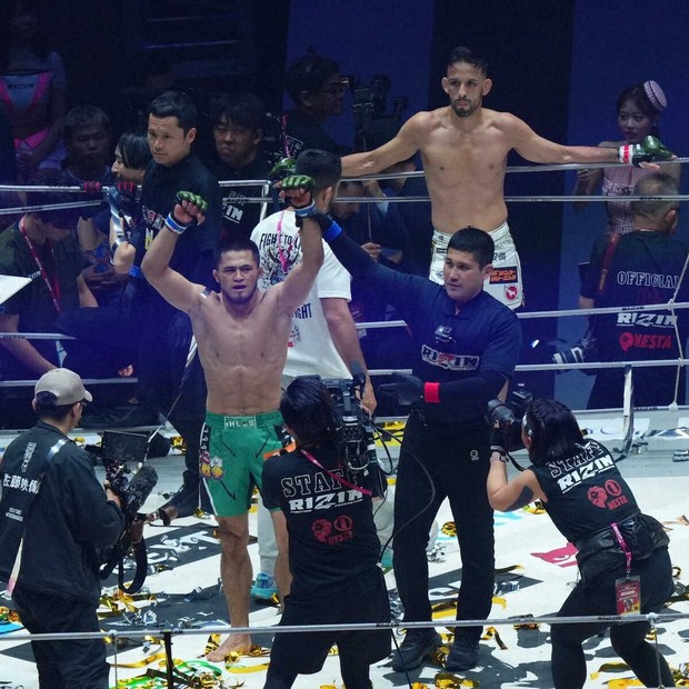 RIZIN】シェイドラエフ 王者クレベルに衝撃62秒殺！1RKO勝利で