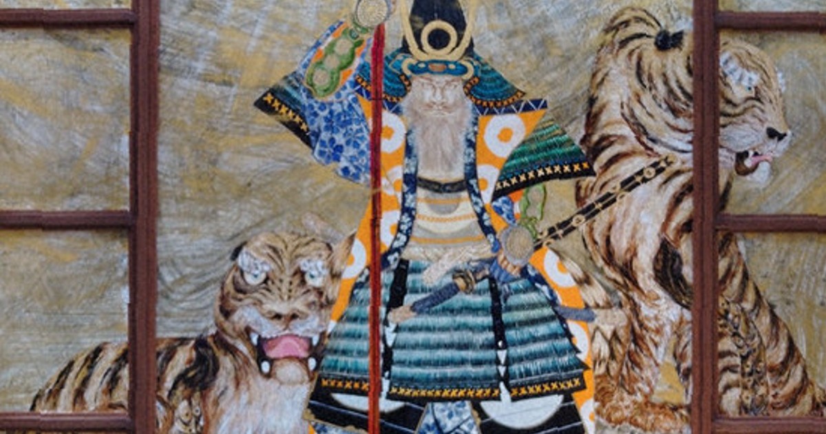 清正や虎 迫力天井画、お目見え 熊本・加藤神社 井上文太さん制作