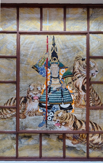 紙本　明治美術　加藤清正公　掛軸 紙本 明治美術 加藤清正公 掛軸