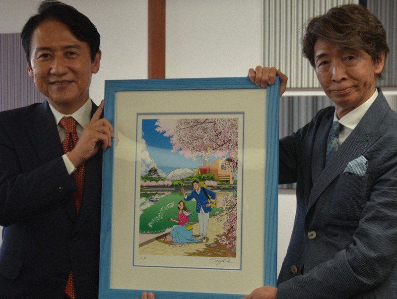 北九州が復活する喜びを紫川に託した わたせせいぞうさん作品寄贈 育っ