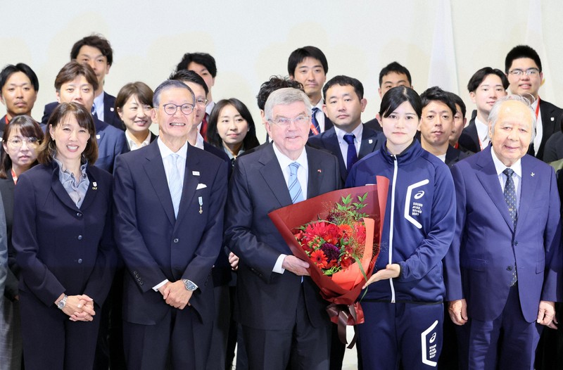 IOCのトーマス・バッハ会長 日本オリンピック委員会を訪問 [写真特集1