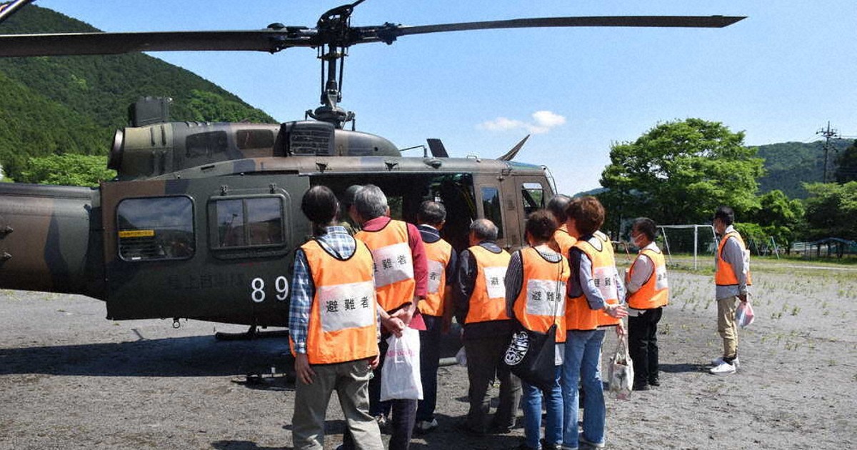 佐野北部・氷室地区で防災訓練 「孤立集落」 支援対応を確認 県、陸自