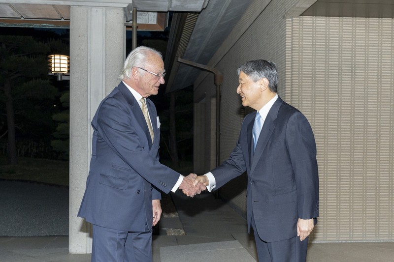 両陛下がスウェーデン国王と夕食会 万博で来日中の海外王室もてなし
