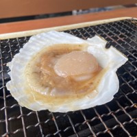 ホタテの網焼き＝稚内市で2022年7月、遠藤修平撮影