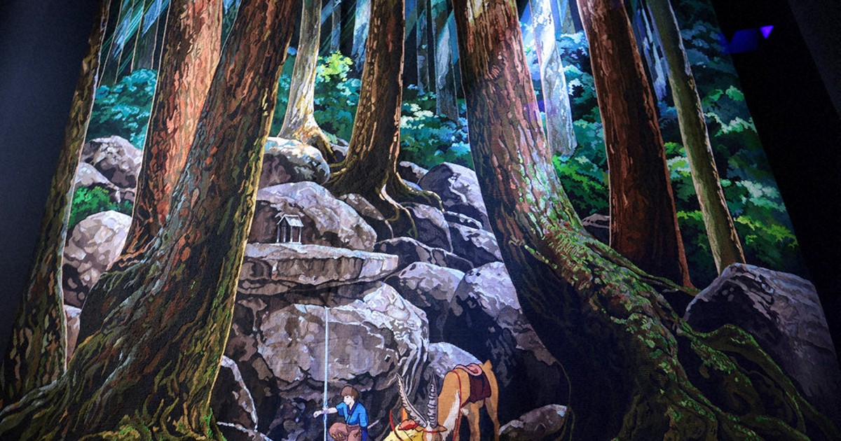 もののけ姫 タペストリー タペストリ ジブリ 映画 希少 万博・フランス館「もののけ姫」の巨大タペストリーに注目