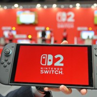 体験会でメディア向けに公開された「Nintendo　Switch　2」＝東京都渋谷区で2025年4月3日午前10時12分、手塚耕一郎撮影