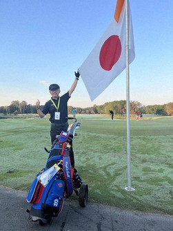 Nobuyuki Fuchi, a Tokyo 2025 Deaflympian in deaf golf, is seen in this photo taken in Australia in August 2024. (Photo courtesy of the individual)