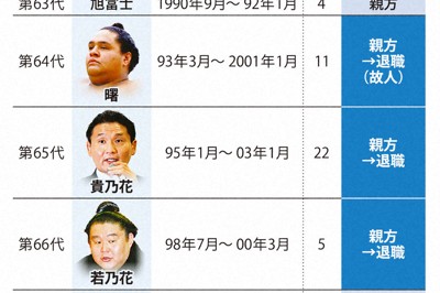 平成以降昇進の横綱経験者たち①