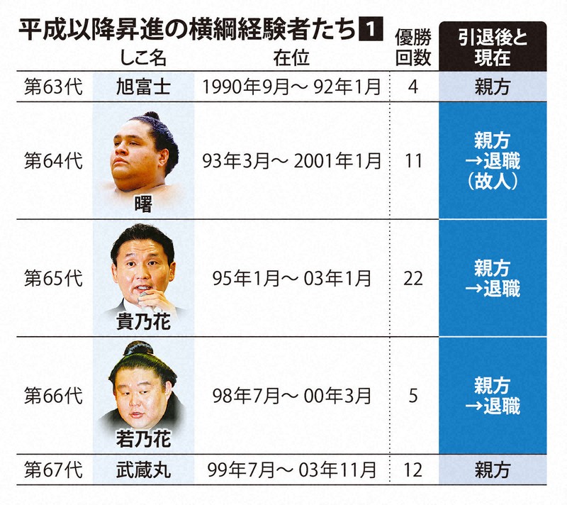 写真・図解まとめ 平成以降に昇進の横綱経験者たち [写真特集1/9
